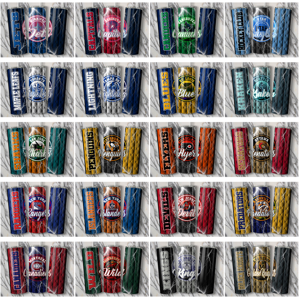 32 NHL Team Diamond Tumbler Wraps JPG Bundle - Instant Download
