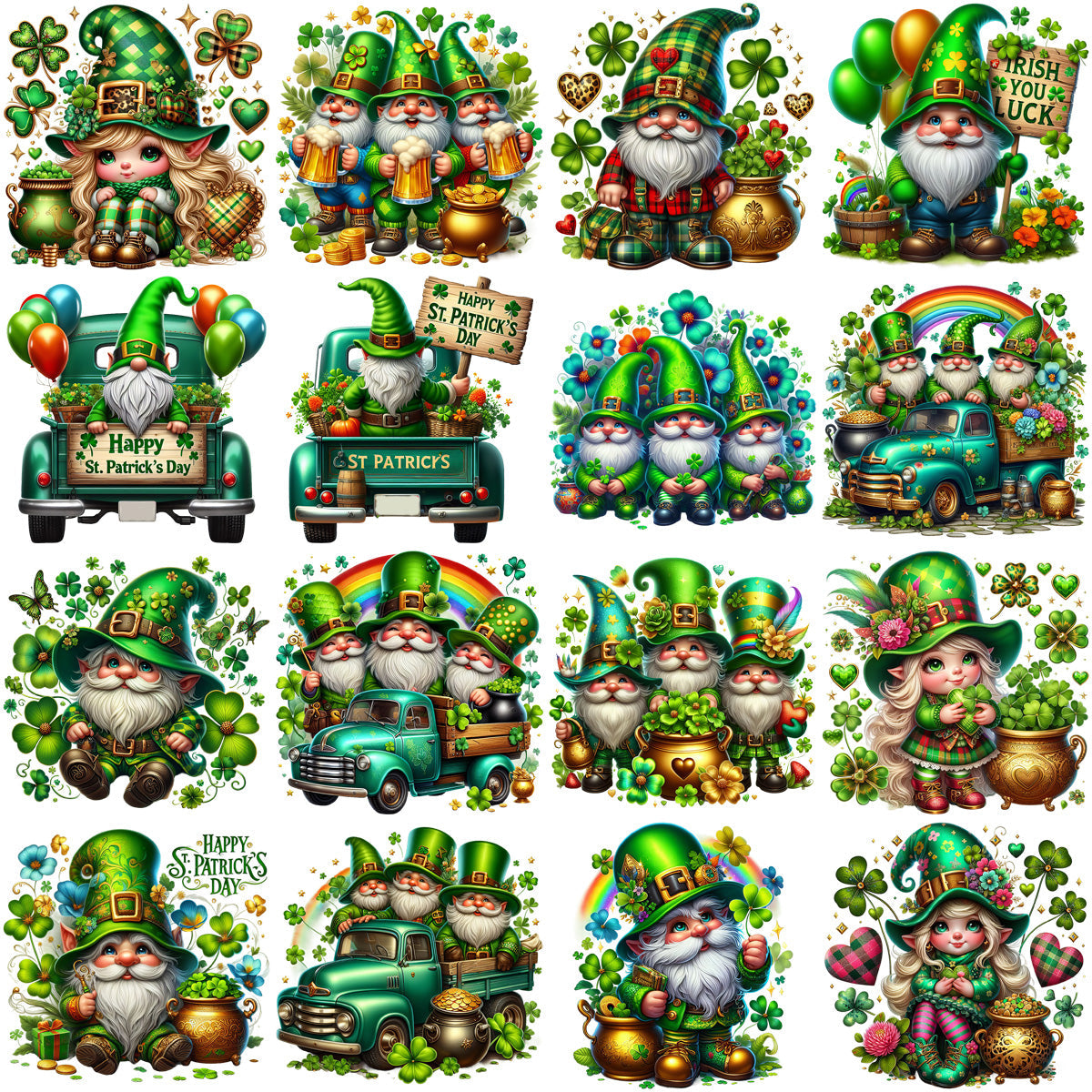 80 St. Patrick's Day Gnome PNG Designs: Vibes Bundle for Crafts & Merch