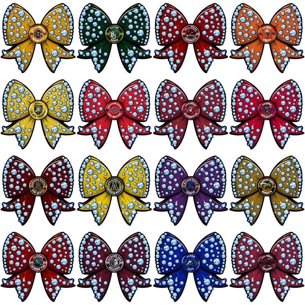 126 NCAA College Bling Bow PNG Designs: Perfect for Crafts & Teams
