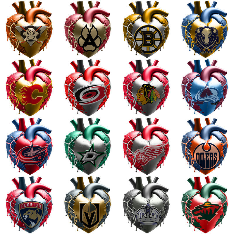 32 Ice Hockey Team PNG Graphics: Bleeding Heart Designs Bundle