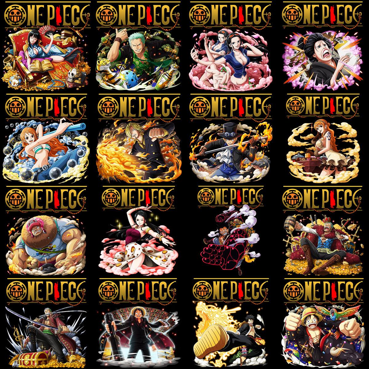 One Piece Gold Anime PNG Designs Bundle: 40 High-Quality Images