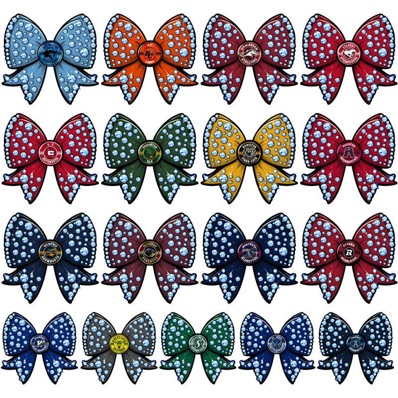 Canada Football Team Bling Bow PNG Bundle: 17 Designs