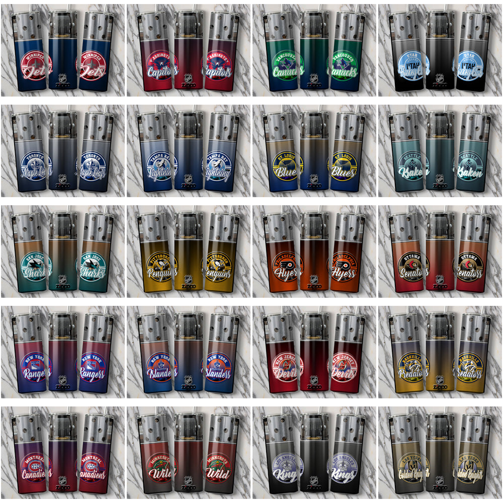 32 NHL Team Zippo Lighter Tumbler Wraps - Hockey Bundle JPG
