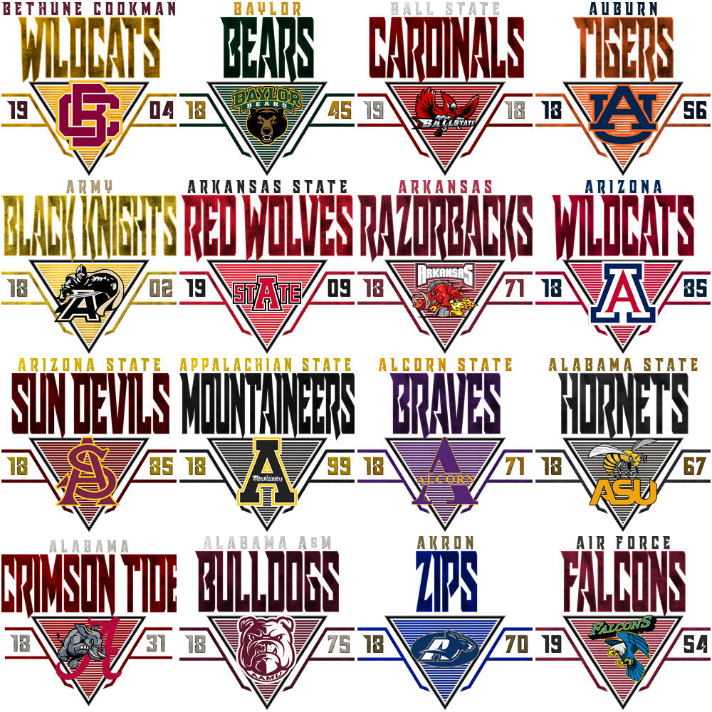 127 Premium NCAA Triangle PNG Designs for College Projects