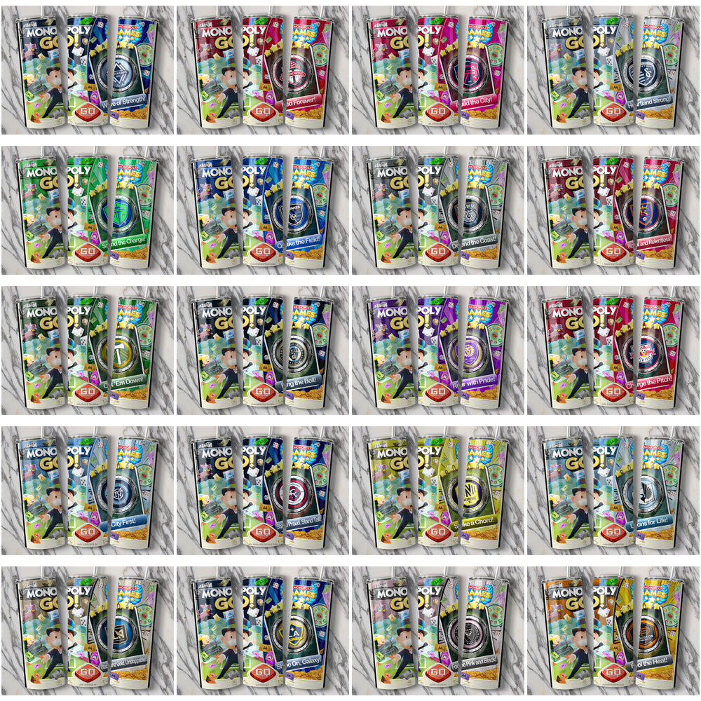 USA Soccer Monopoly Go! Tumbler Wraps Bundle (30 Teams) - JPG Download
