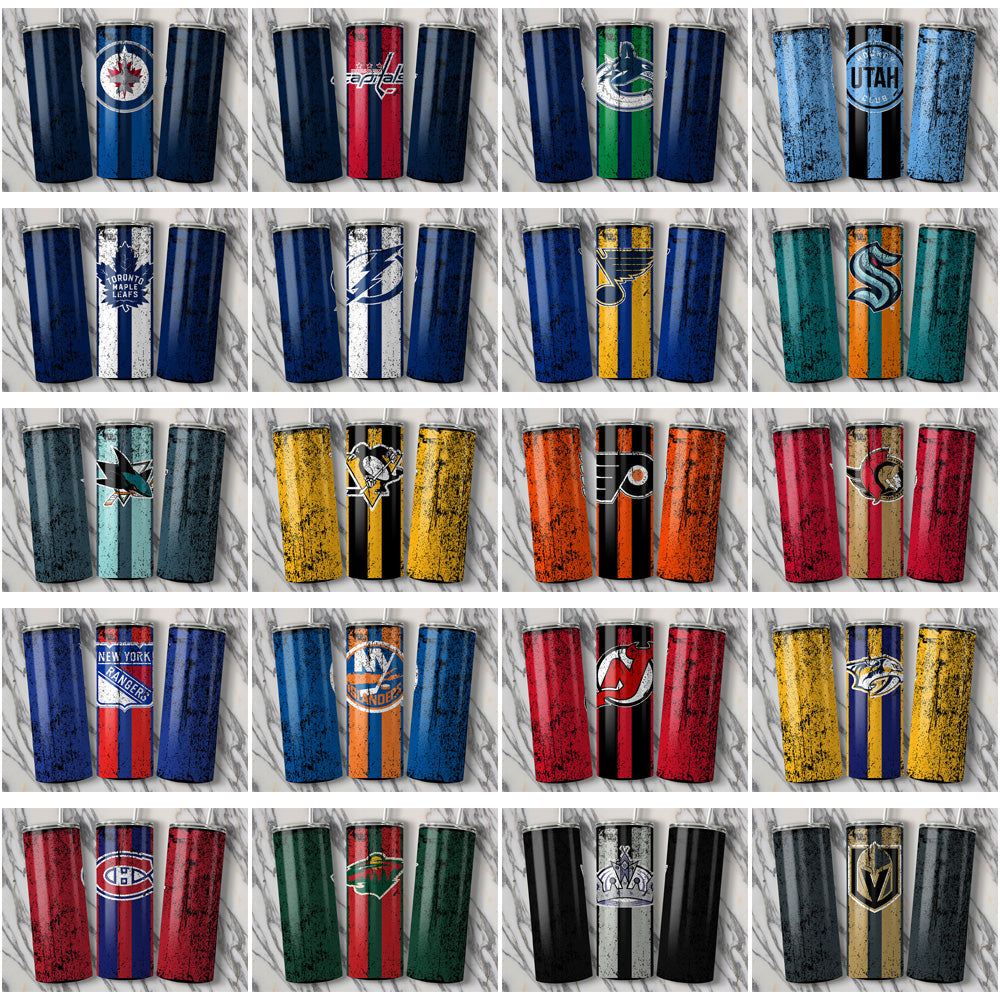 32 Grunge Ice Hockey Team Tumbler Wraps JPG Bundle - Printable Designs
