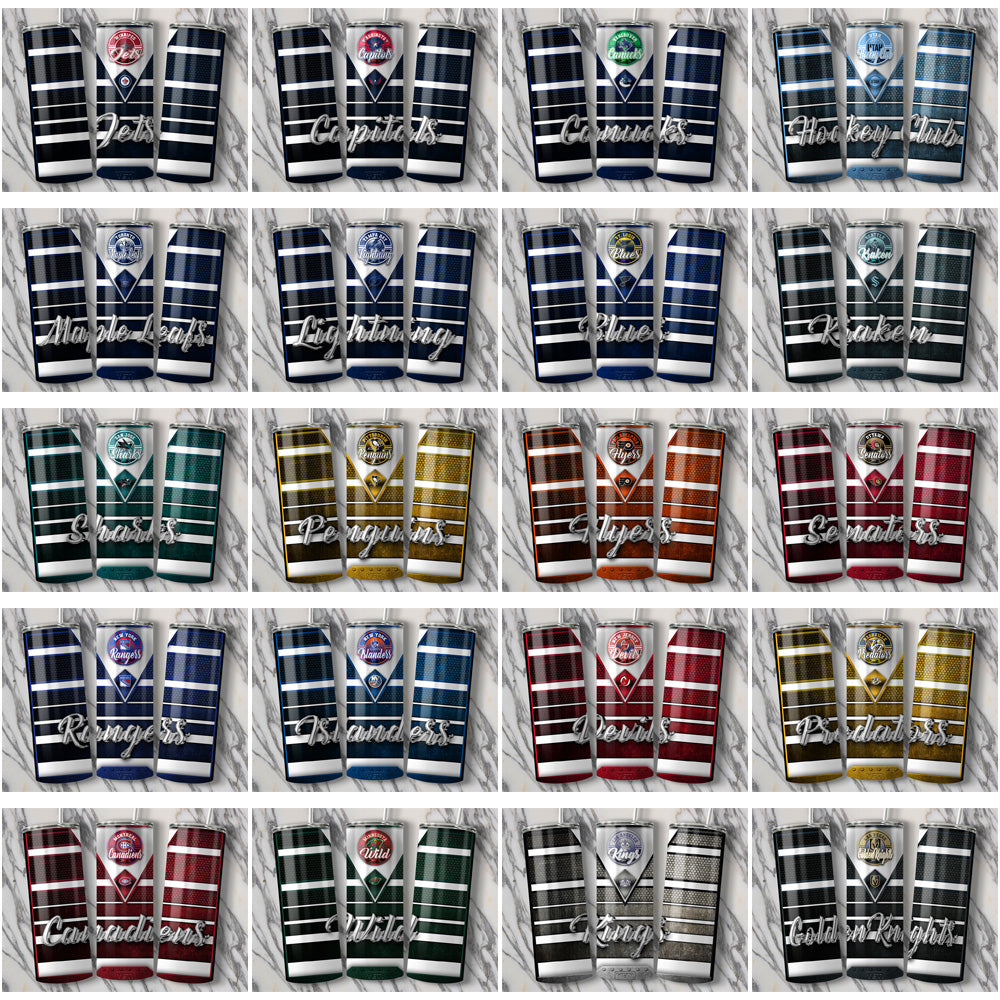 32 NHL Team YETI Tumbler Wraps: Downloadable JPG Bundle
