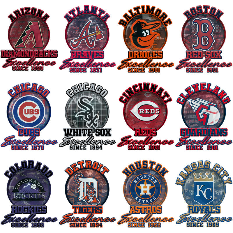 30 MLB Team Logos: High-Quality PNG Bundle for Design Projects