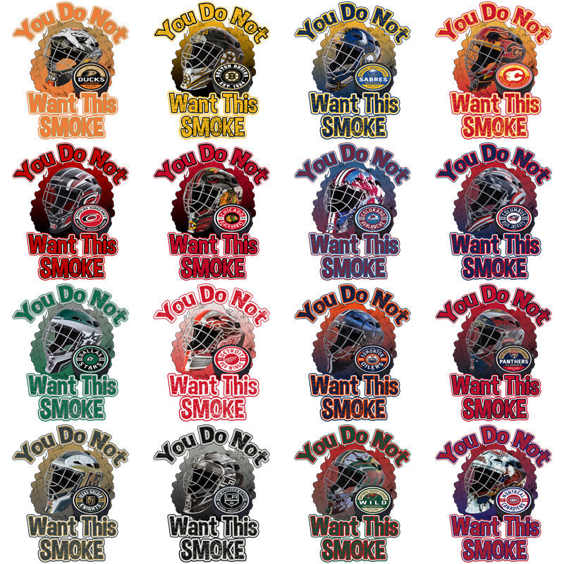 32 Premium Ice Hockey Team Smoke PNG Designs Bundle