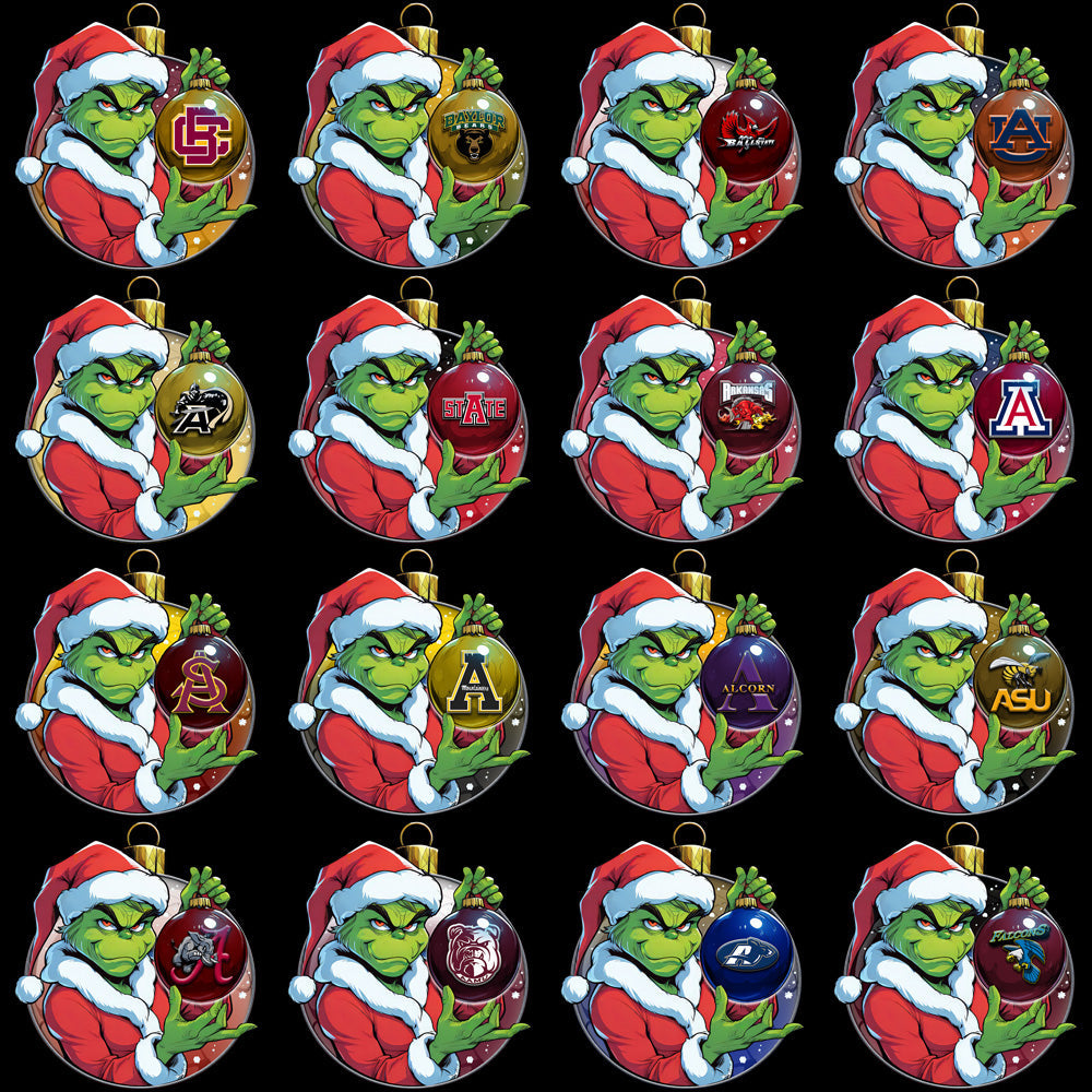 132 NCAA Grinch Christmas PNG Designs: College Team Holiday Graphics Bundle