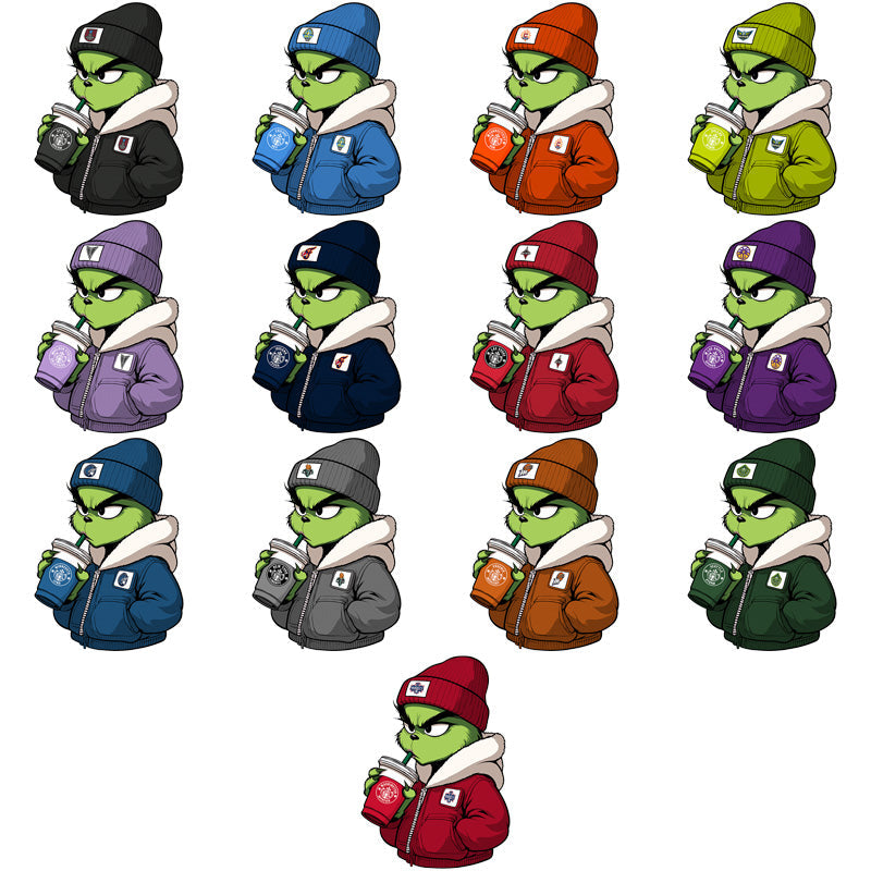 12 Grinch Starbucks PNG Designs: Women's Basketball Team Graphics Bundle