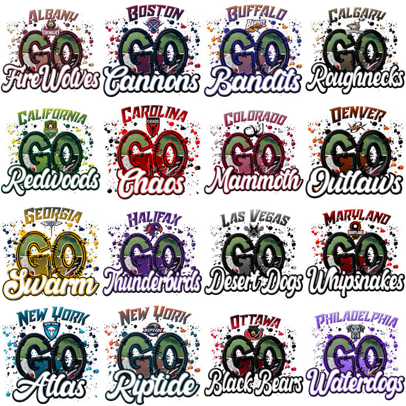 23 Lacrosse League Team Name Designs: PNG Bundle for Coaches & Players