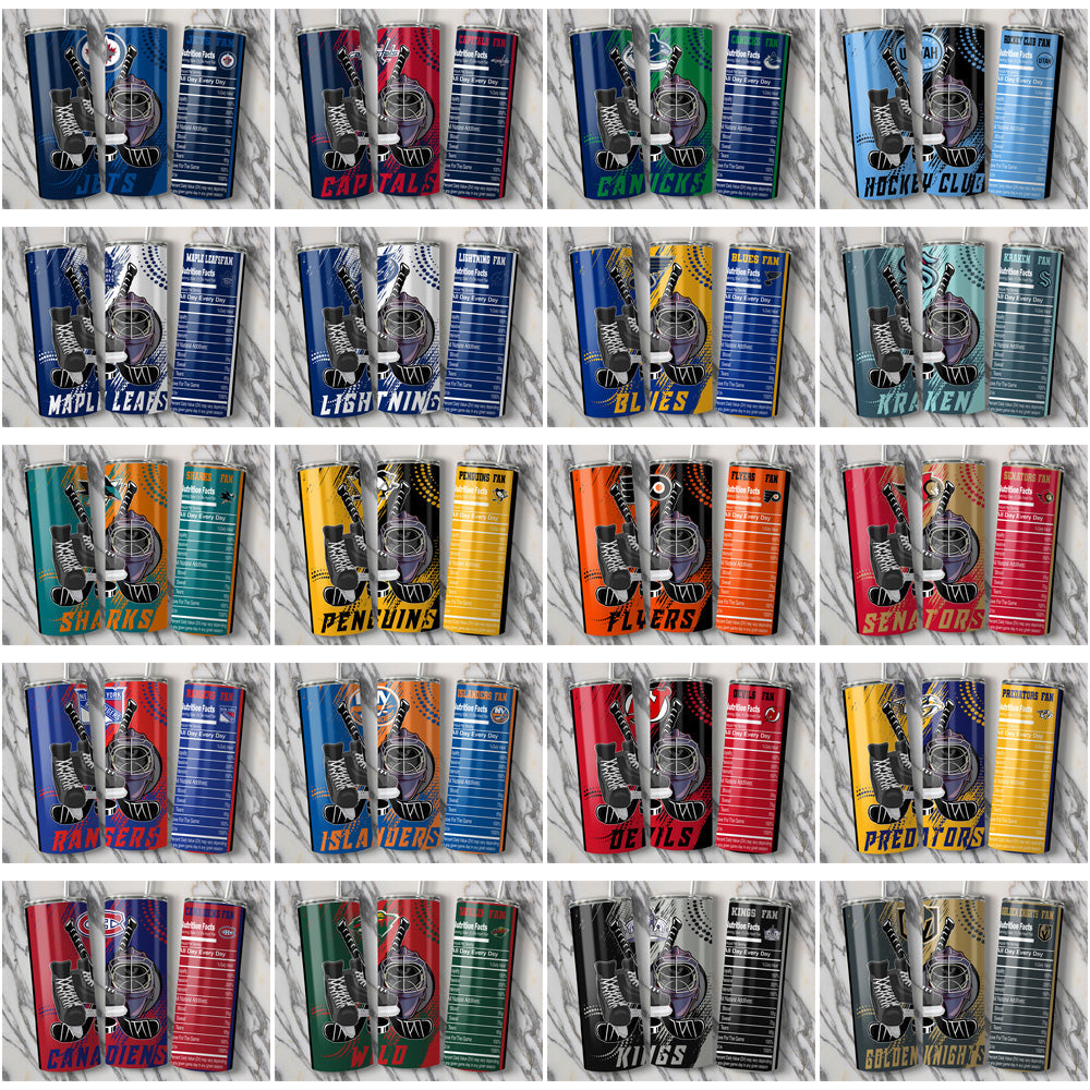 32 NHL Team Tumbler Wraps: Ice Hockey Fan Bundle (JPG)
