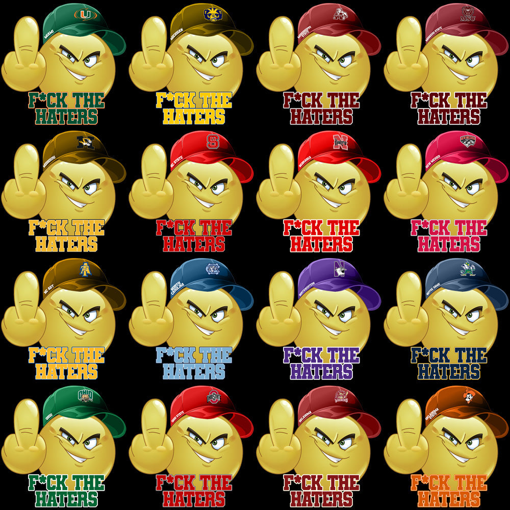 57 NCAA College Team Haters PNG Designs Bundle