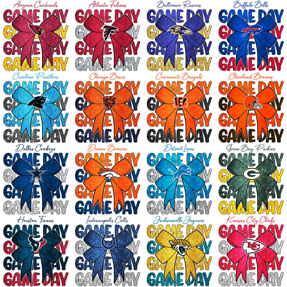 32 NFL Team Logos: PNG Bundle for Game Day Graphics