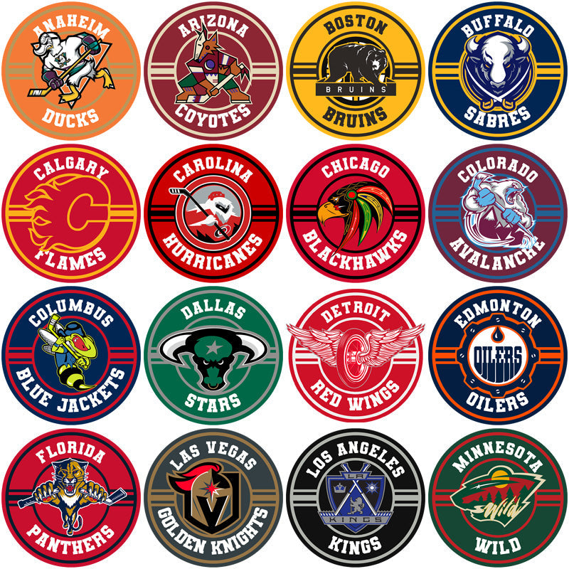 32 Premium Ice Hockey Team Logo Designs: Circle Stripe PNG Bundle