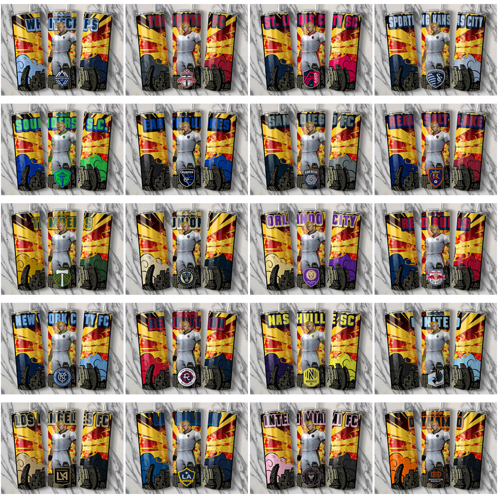 30 USA Soccer Team Comic Tumbler Wraps: JPG Bundle
