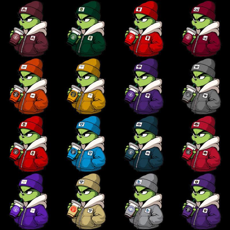 20 Grinch Starbucks Lacrosse League PNG Designs Bundle
