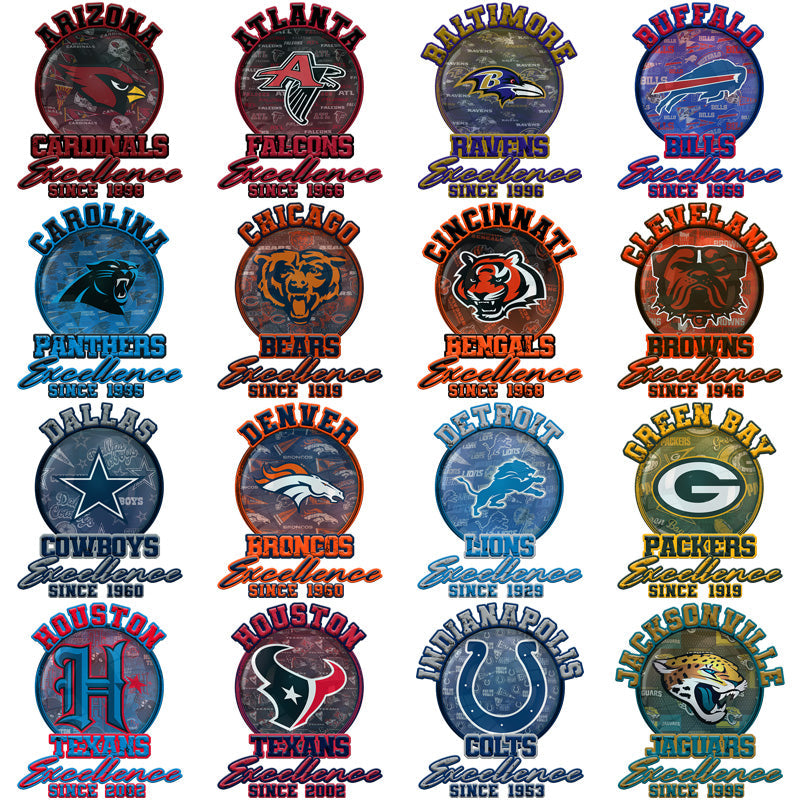 32 NFL Team Logos: High-Quality PNG Designs Bundle