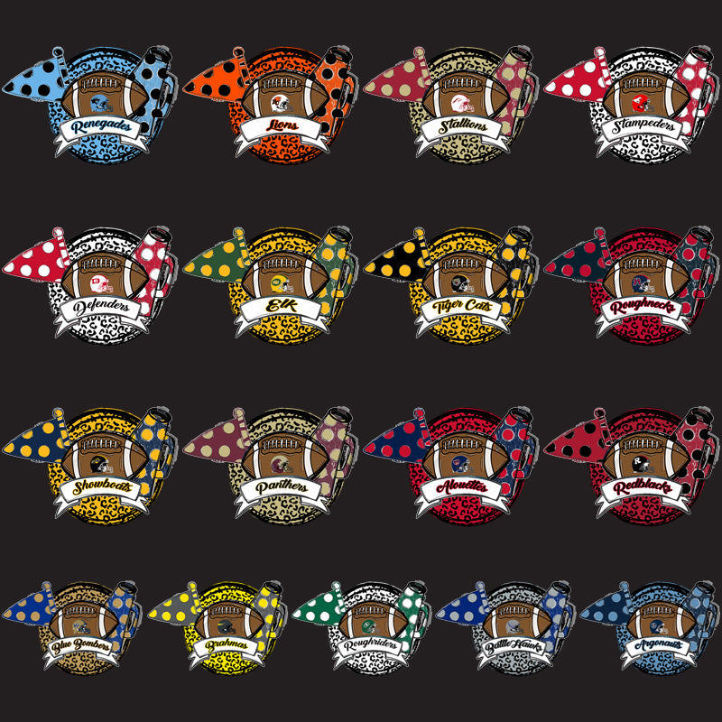 Canada Football Team Cheerleader PNG Designs Bundle (17 Teams)