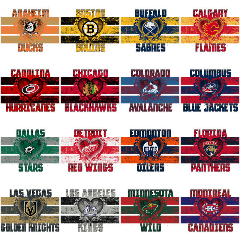 32 Premium Ice Hockey Team PNG Designs: Dripped-Out Jerseys & Logos Bundle