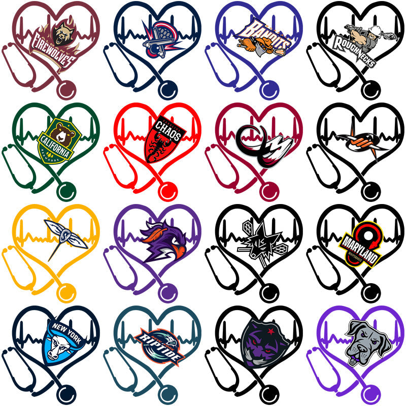 Lacrosse League Heartbeat Designs: Downloadable PNG Bundle