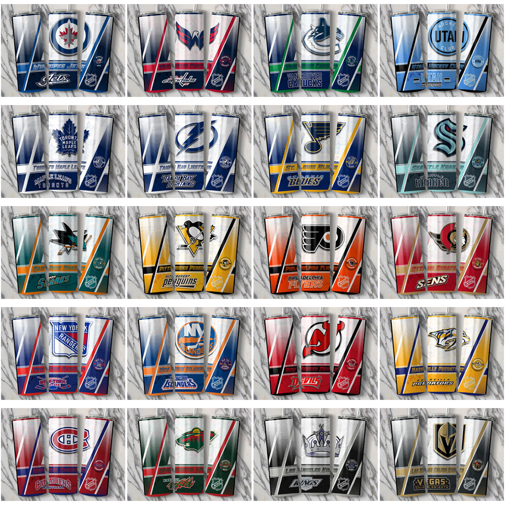 32 NHL Team Tumbler Wraps: Instant Download JPG Bundle
