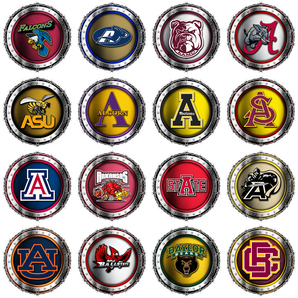 119 High-Quality NCAA Barbed Wire Logos: PNG Download Bundle