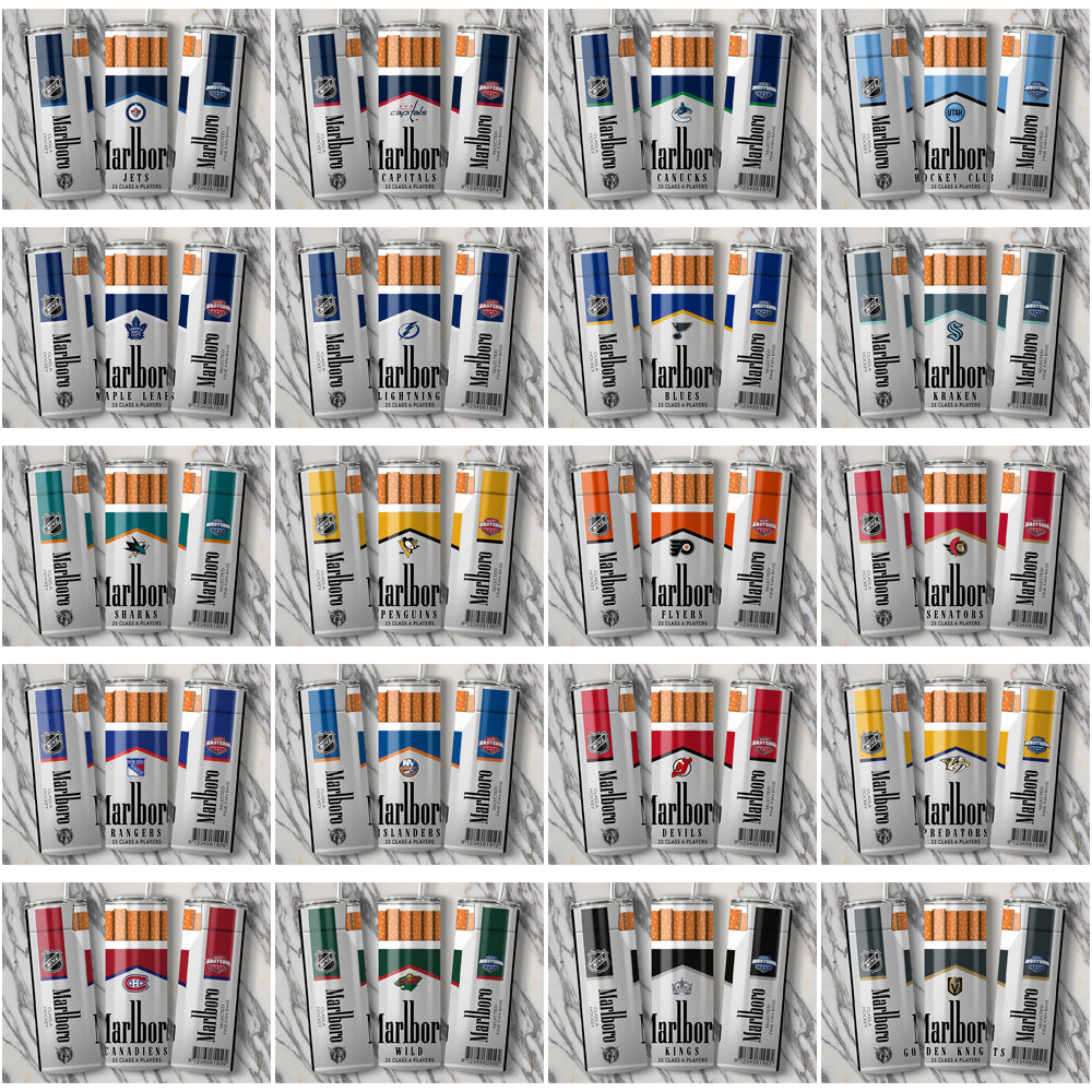 Marlboro Tumblers: 32 Ice Hockey Team Wraps (JPG Bundle)
