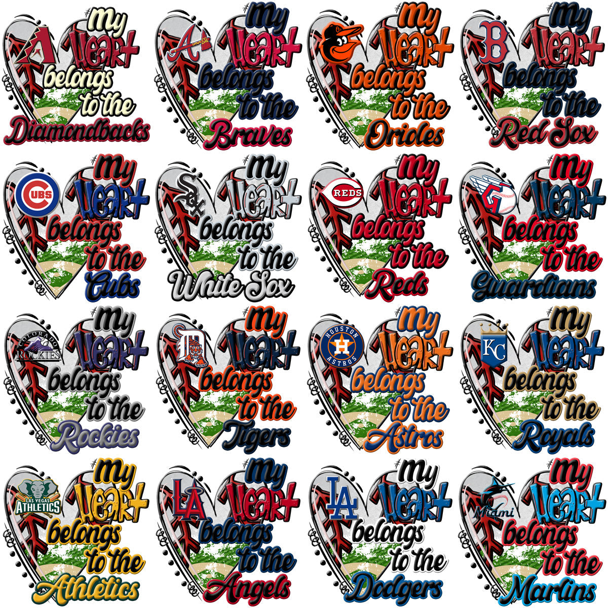 30 Premium Baseball Team Logo PNG Designs Bundle
