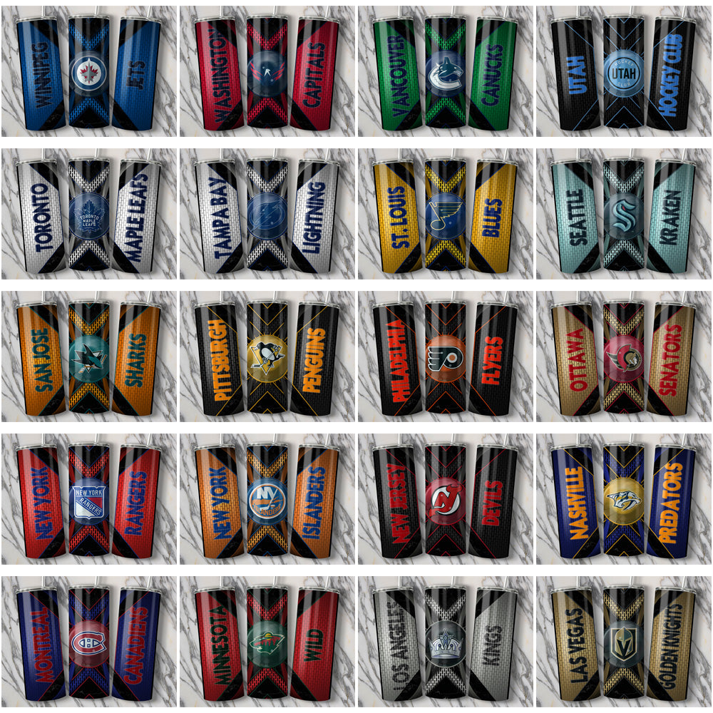 32 NHL Team Metal Grating Tumbler Wraps JPG Bundle - Instant Download
