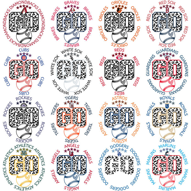 30 MLB Team Circle Logos: PNG Bundle for Designs