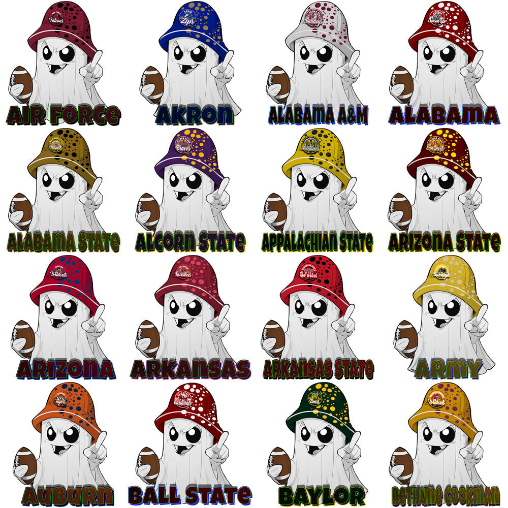 120+ NCAA College Ghost Town PNGs: Spooky Mascot Designs Bundle