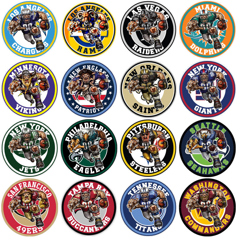 32 NFL Team FatHead Logos: PNG Bundle for Design Projects