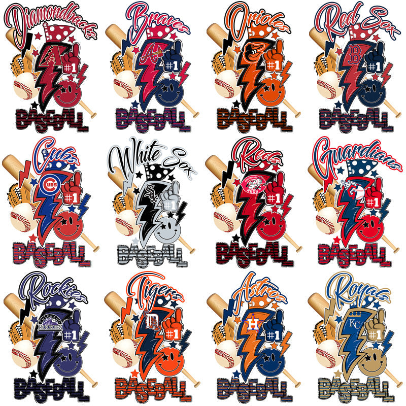 30 MLB Team Bolt Logo PNG Bundle: High-Resolution Designs for Your Projects