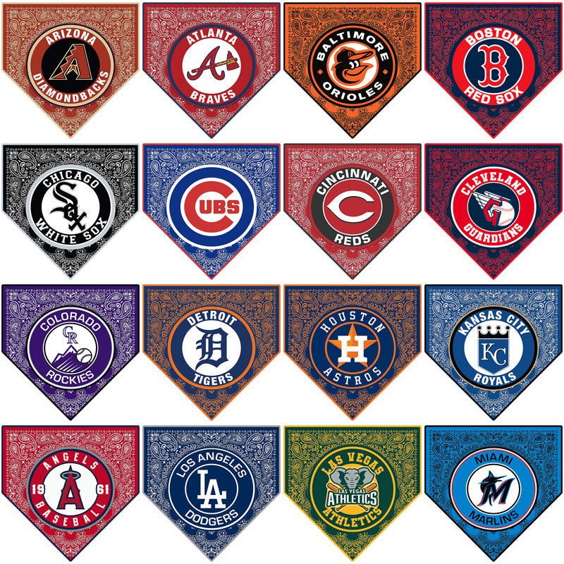 30 MLB Team Handkerchief Designs: PNG Bundle for Home Plate Decor