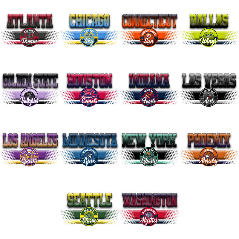 12 Women's Basketball Team Stripe Designs PNG Bundle