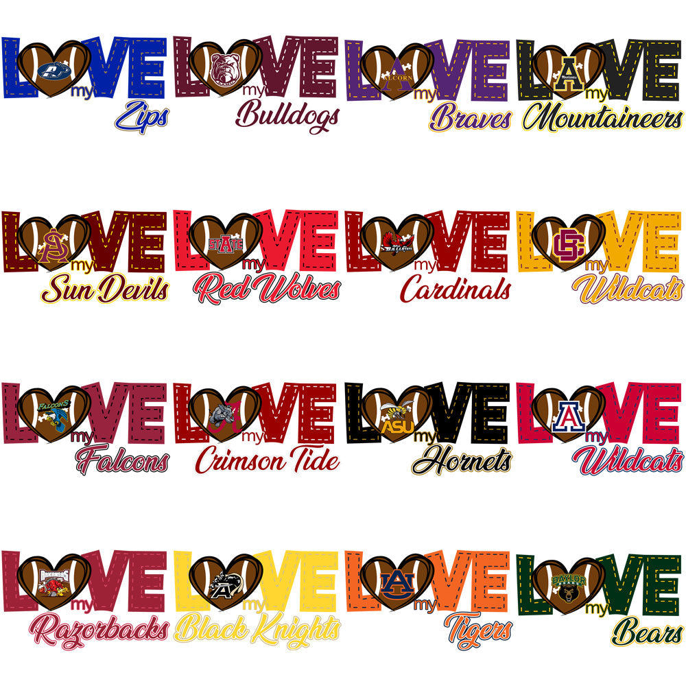 122 NCAA College Football PNG Designs: Team Logos & Graphics Bundle