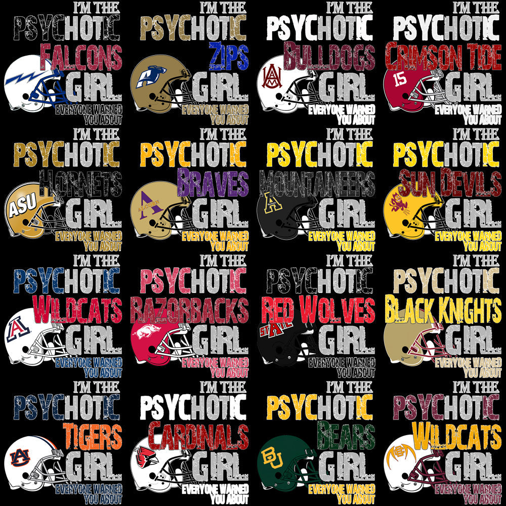 122+ NCAA College Psycho Girl PNG Designs: Perfect for Your Projects