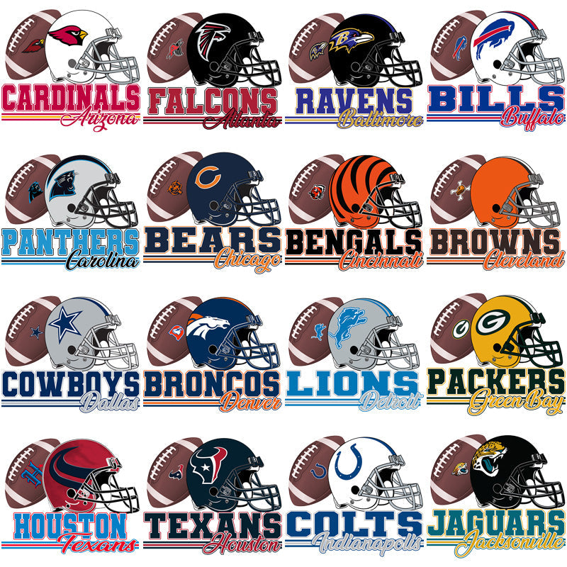 32 Vintage Football Team Stripe PNG Designs Bundle