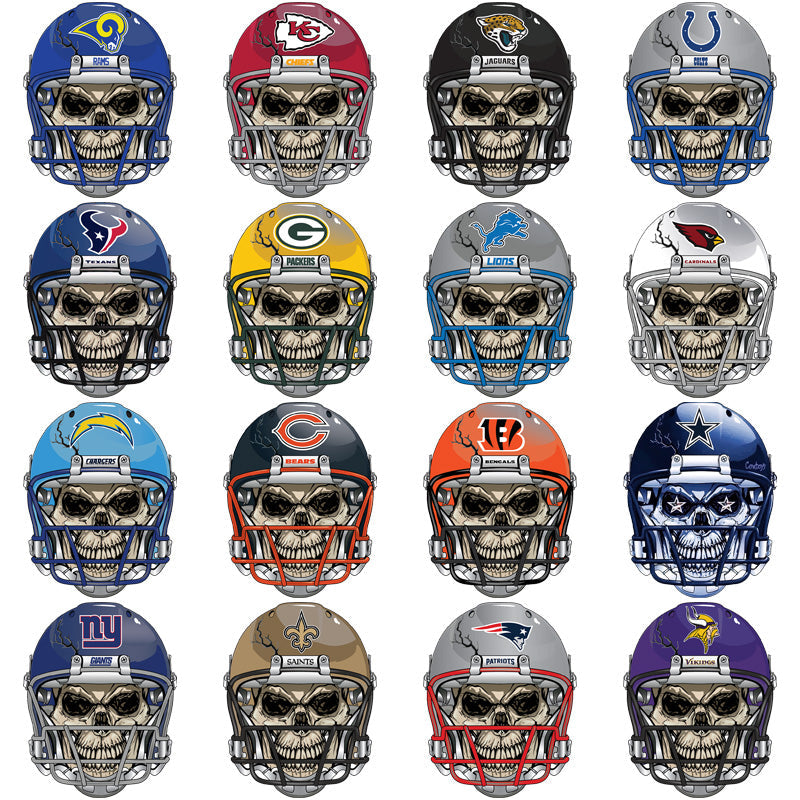 32 Premium Football Skull Helmet PNG Designs Bundle