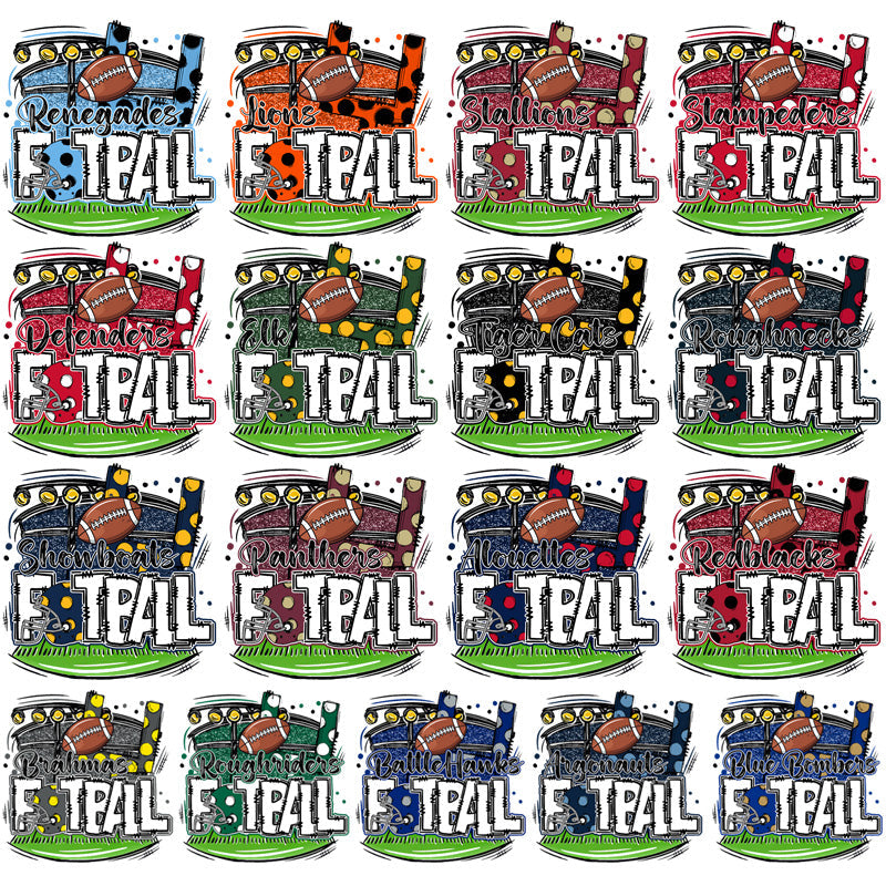 Retro Canadian Football Team PNG Bundle: 17 Vintage Designs