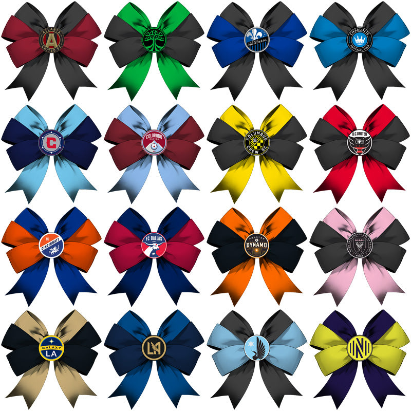 30 Soccer Team Bow Designs PNG Bundle: Instant Download for Cheerleaders & Fans