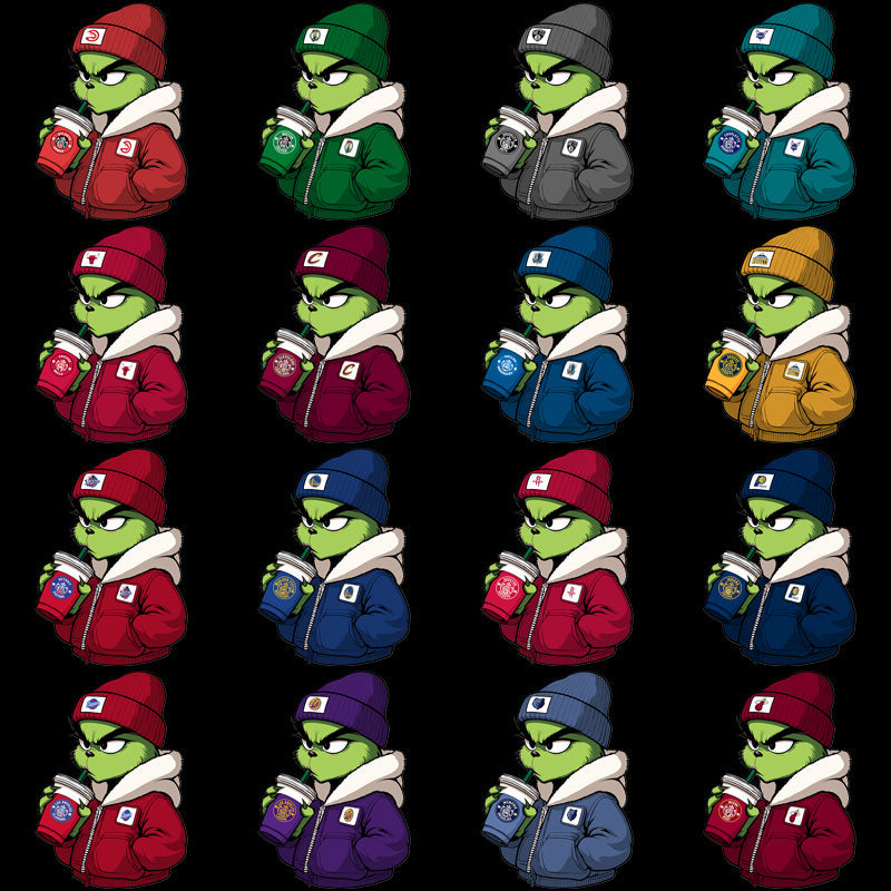 30 Grinch Starbucks Basketball Team PNG Designs Bundle