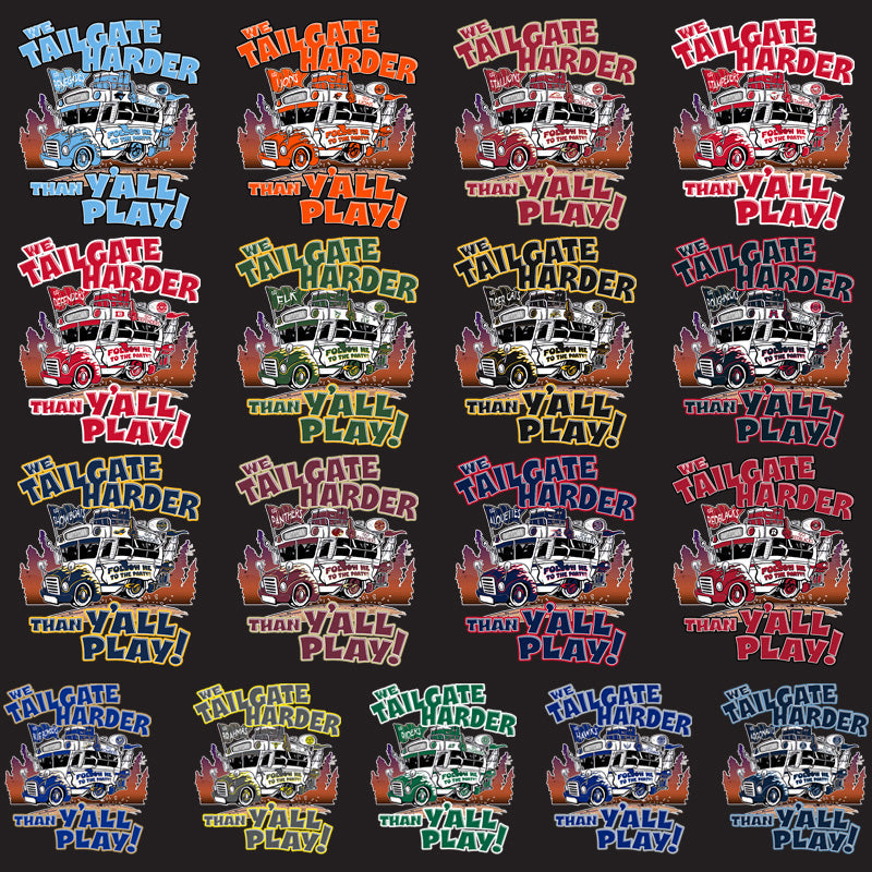 Canada Football Team Tailgate Bus PNG Designs Bundle (17 Designs)