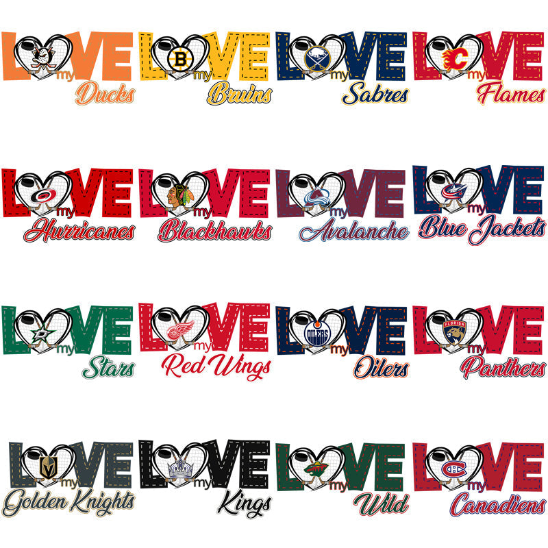 32 Ice Hockey Team Logos: PNG Bundle for Designs & Merch