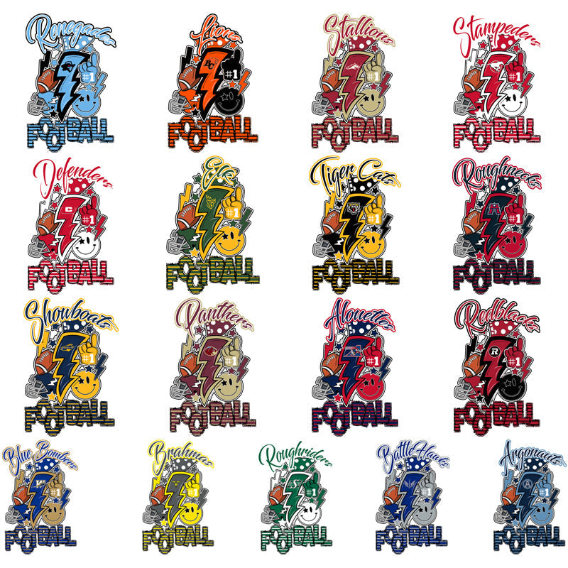 Canada Football Team Logos: 17 PNG Designs Bundle