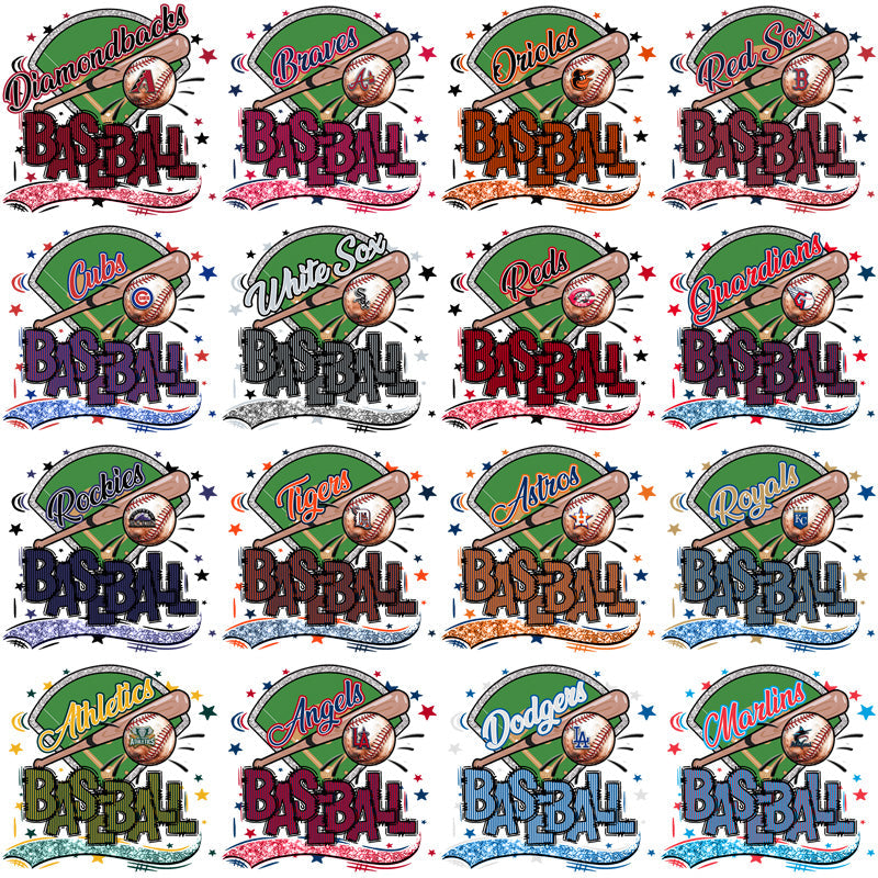 30 Retro Baseball Team Field PNG Designs Bundle: Vintage Stadium Graphics
