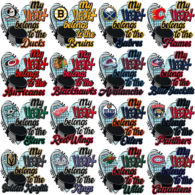 32 Ice Hockey Team Logos: PNG Bundle for Designs