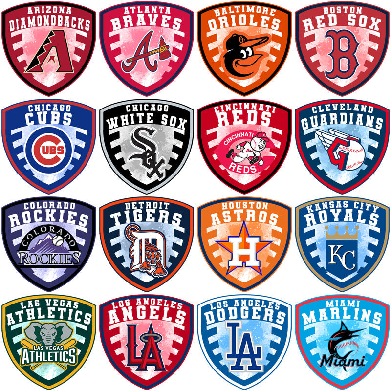 30 MLB Team Shield Logos: PNG Bundle for Designers